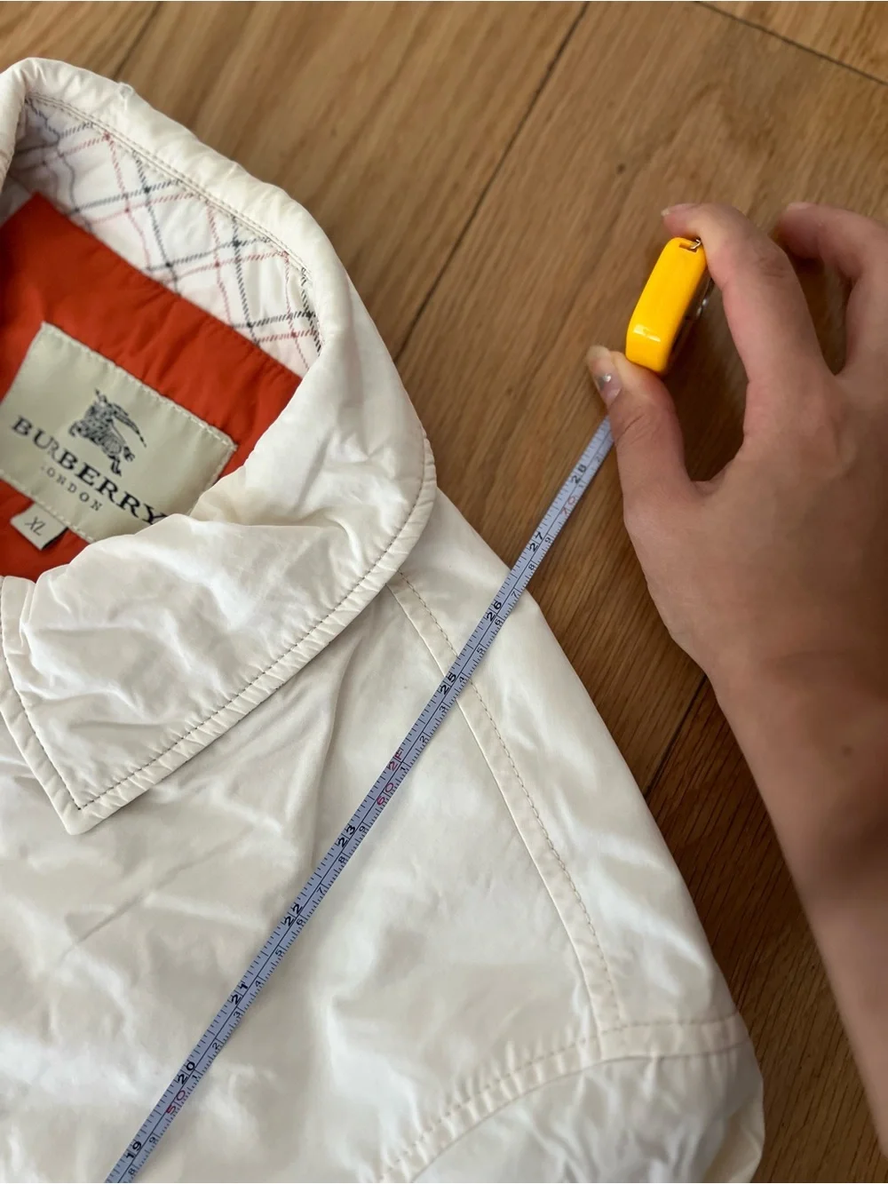 Burberry White Lightweight Zip-Front Jacket